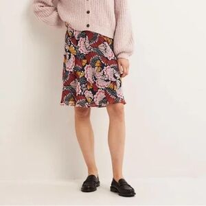 NWT Boden Crinkle Bias-cut Skirt Multi Petal Stamp Butterfly Wings R0196-MPT new